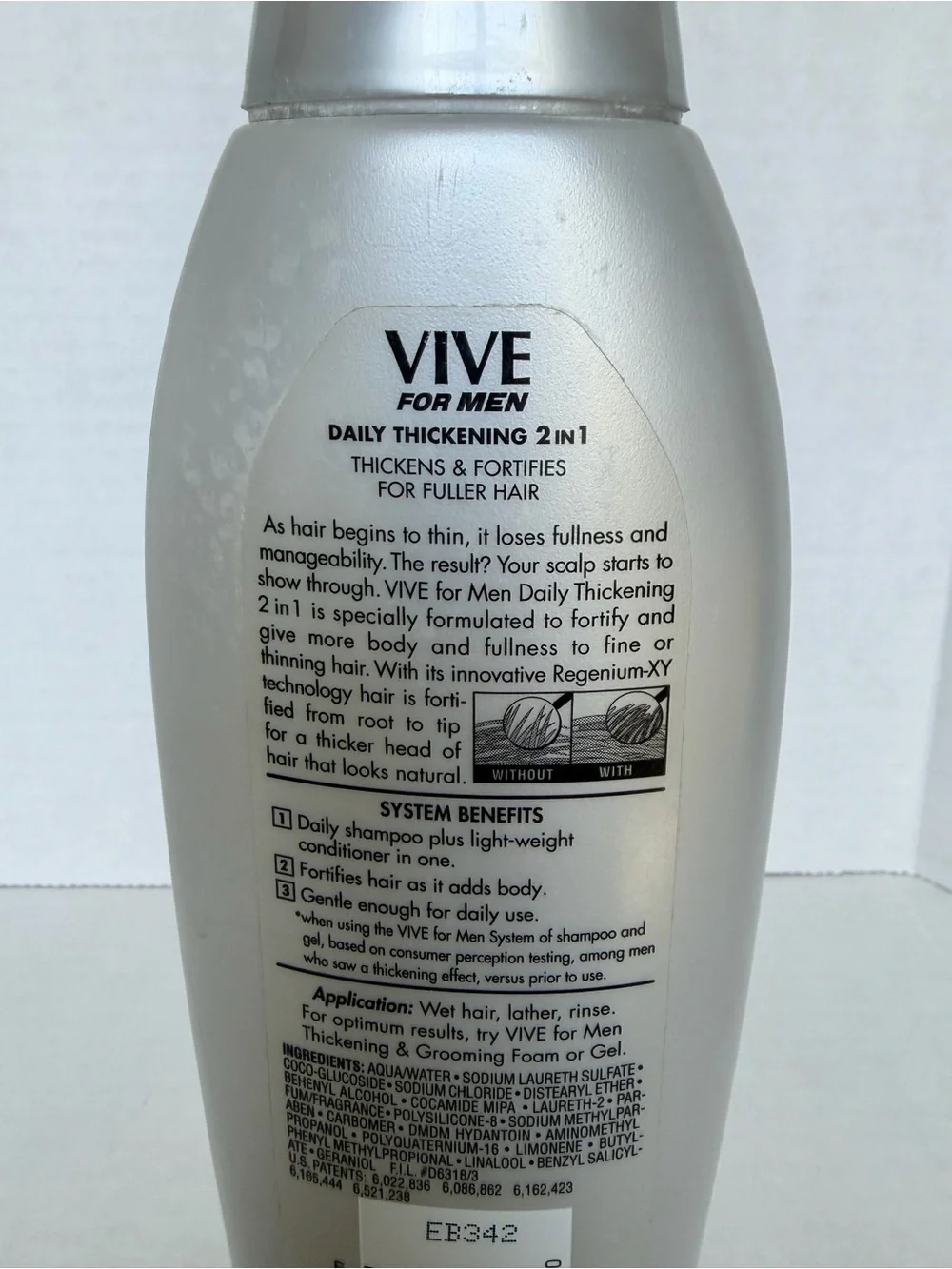 L’Oréal Vive for Men Daily Thickening 2 in 1 Shampoo Discontinued 13 oz 85% Full